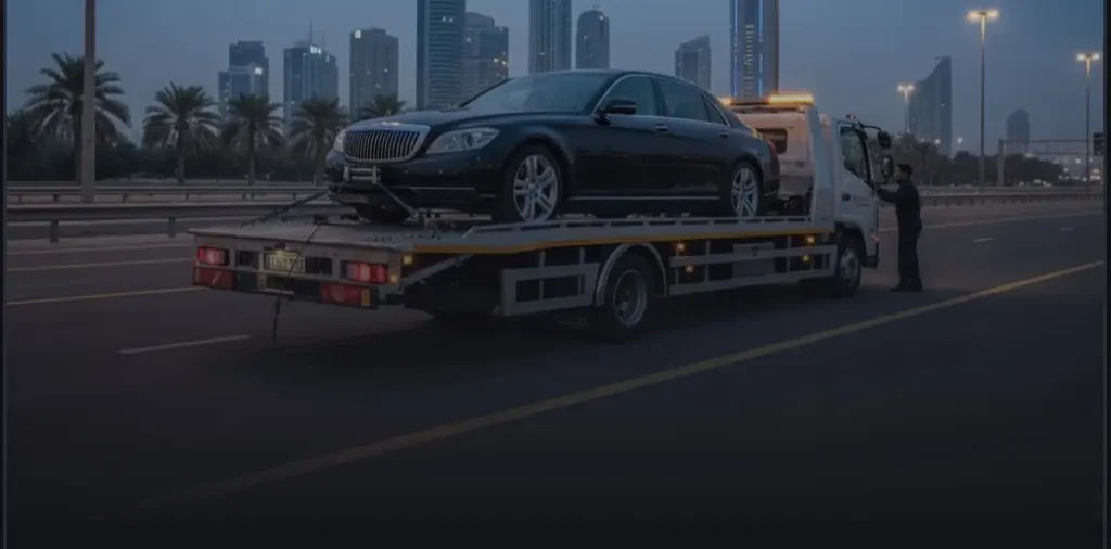 نقل السيارات إلى ورش الصيانة